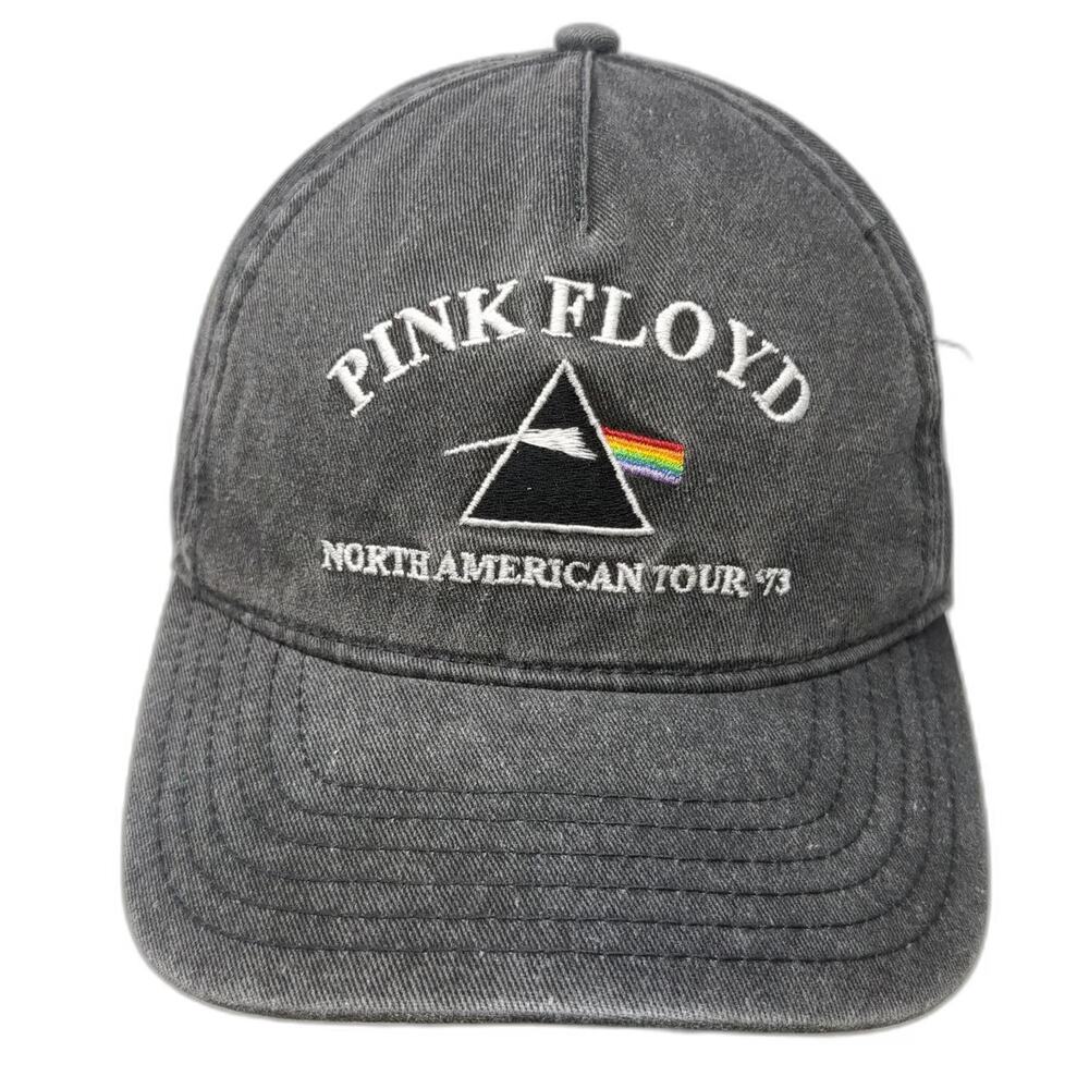Pink Floyd 5 Panel Gray Hat OS Snapback North American Tour 73 Green Underbrim